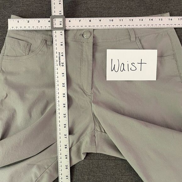 Sag Harbor New York Cropped Stretch Pants Capris Light Gray Women's Sz 14 - Picture 3 of 7